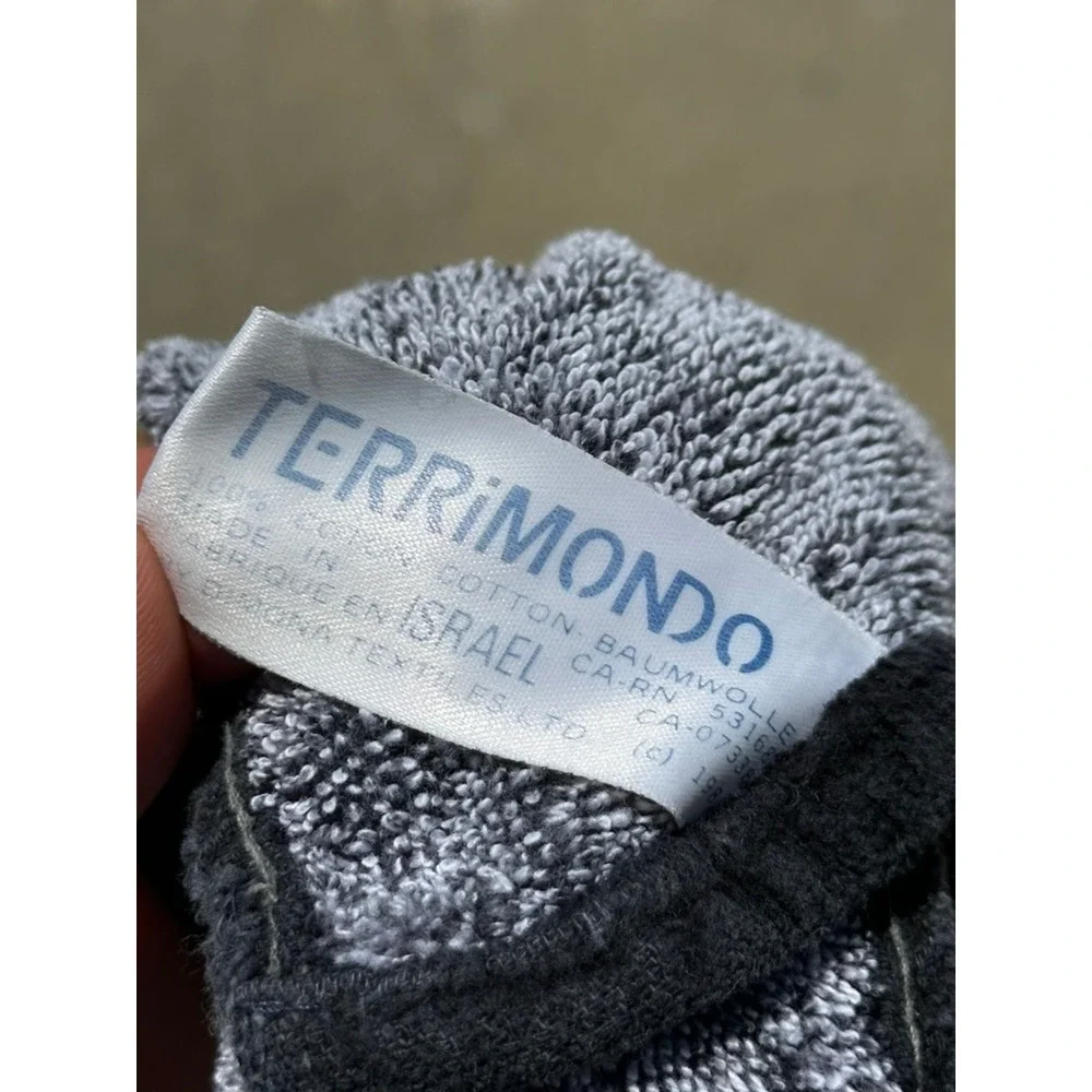 Vintage Terrimondo Colored Pencil Beach Towel Marianne Israel Cotton 52x30 Black